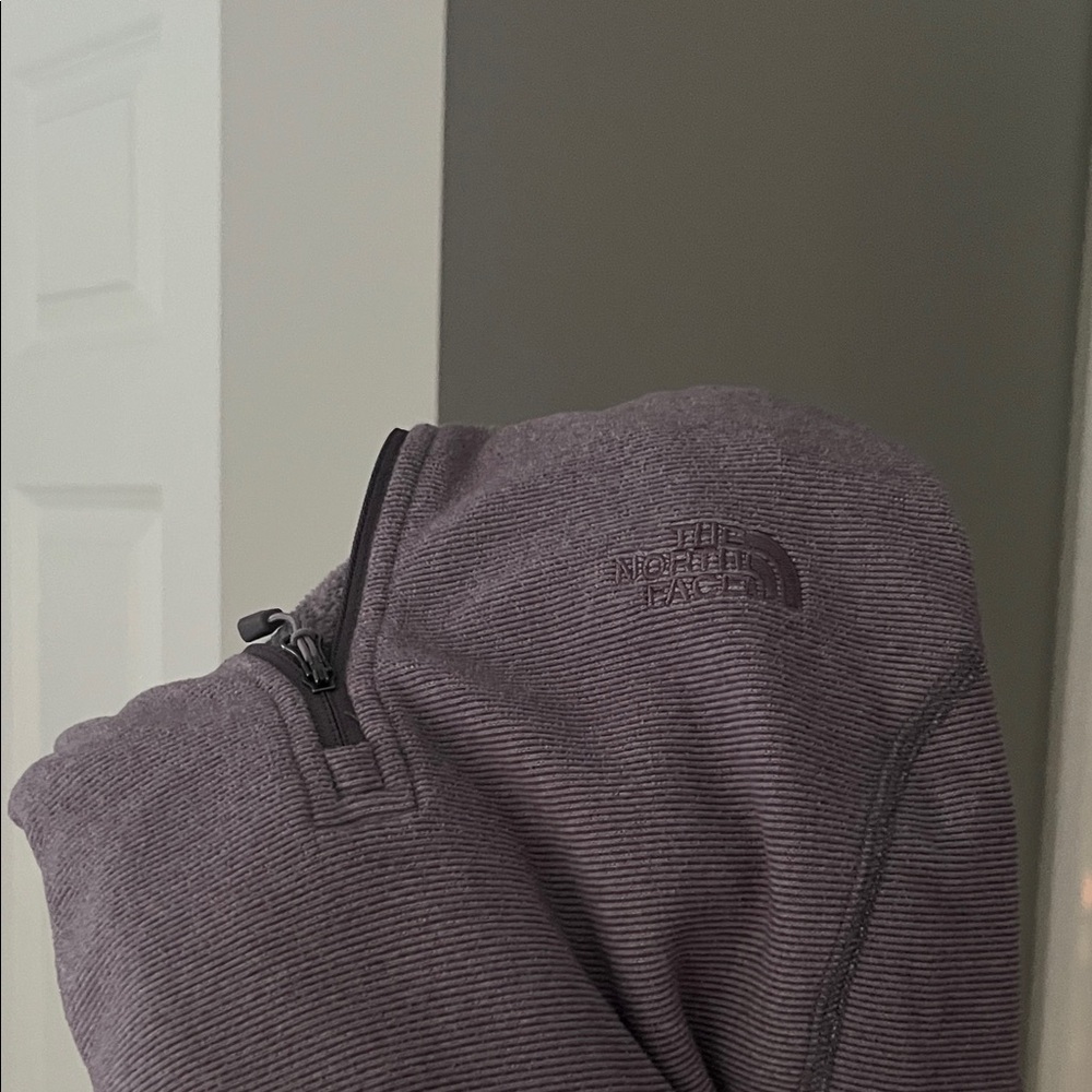 North Face PURPLE Light-Fleece Quarter Zip Long Sleeve